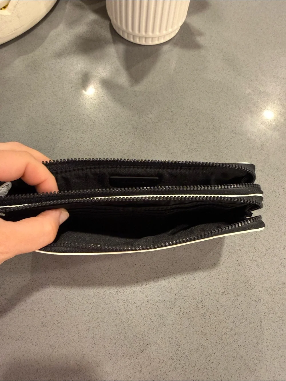 lululemon athletica White and Black Wristlet Wallet